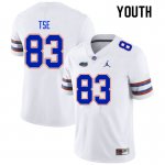 Youth Florida Gators #83 Joshua Tse NCAA Nike White Authentic Stitched College Football Jersey IYA3462LQ